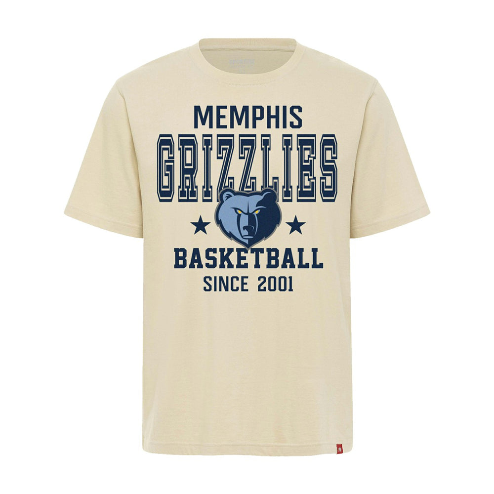 Memphis Grizzlies Sportiqe Unisex Duke Premium T-Shirt Cream - NBA