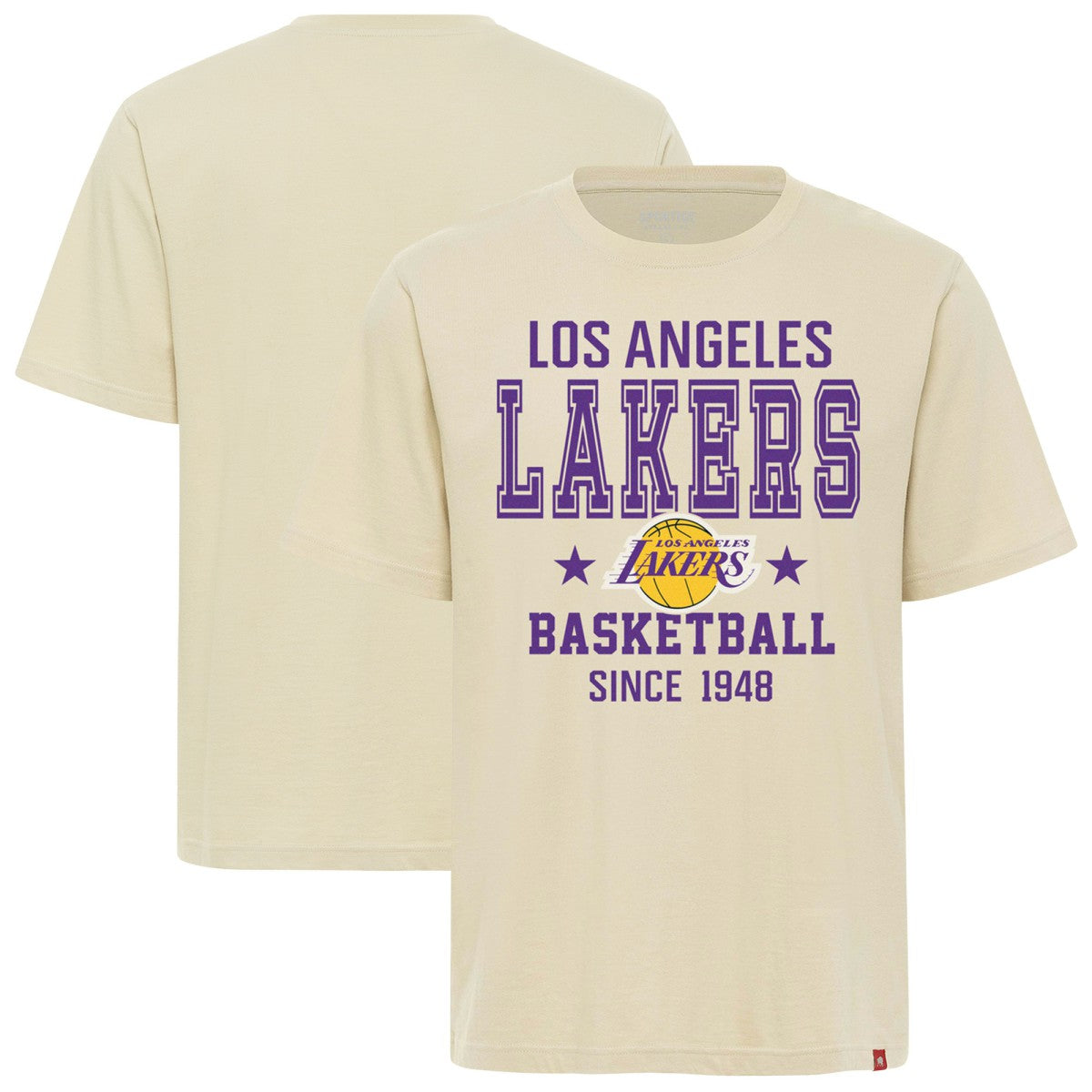 Los Angeles Lakers Sportiqe Unisex Duke Premium T-Shirt Cream - NBA