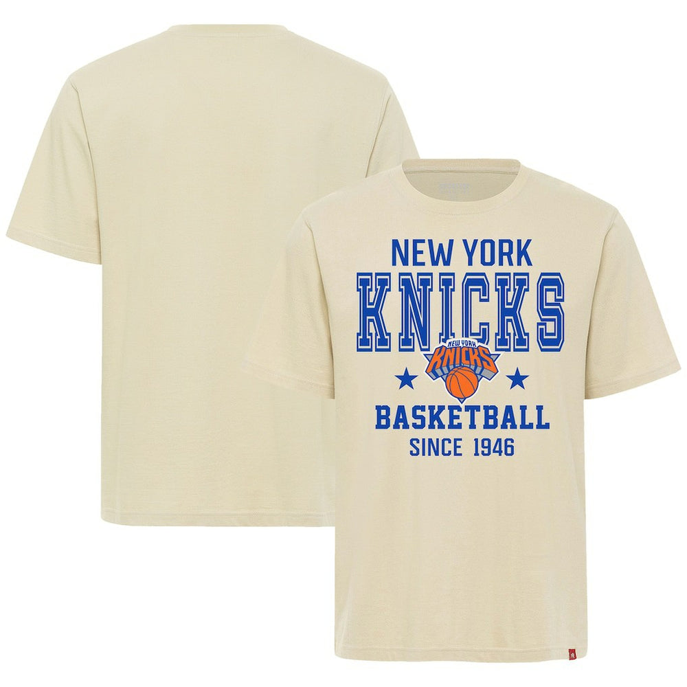 New York Knicks Sportiqe Unisex Duke Premium T-Shirt Cream - NBA
