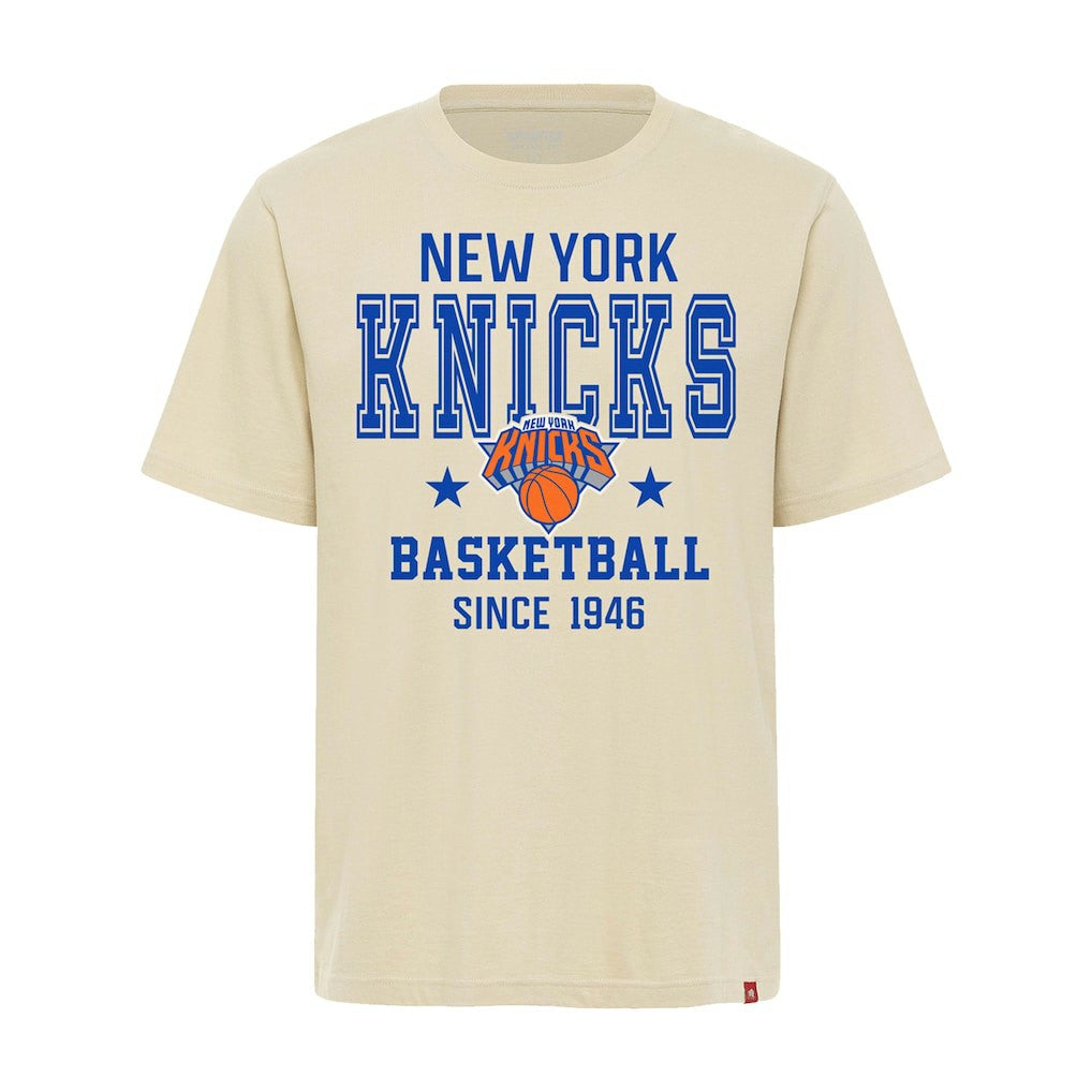 New York Knicks Sportiqe Unisex Duke Premium T-Shirt Cream - NBA