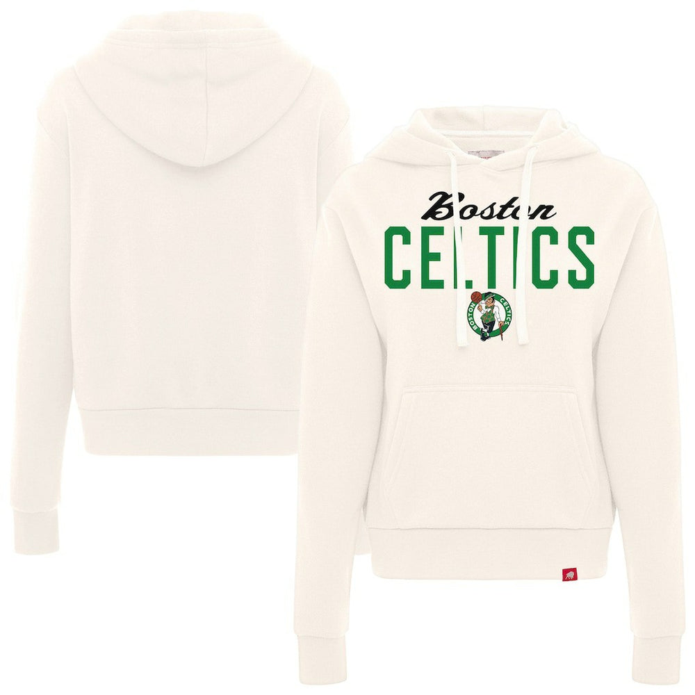 Boston Celtics Sportiqe Women's Ava Boxy Tri-Blend Pullover Hoodie Cream - NBA