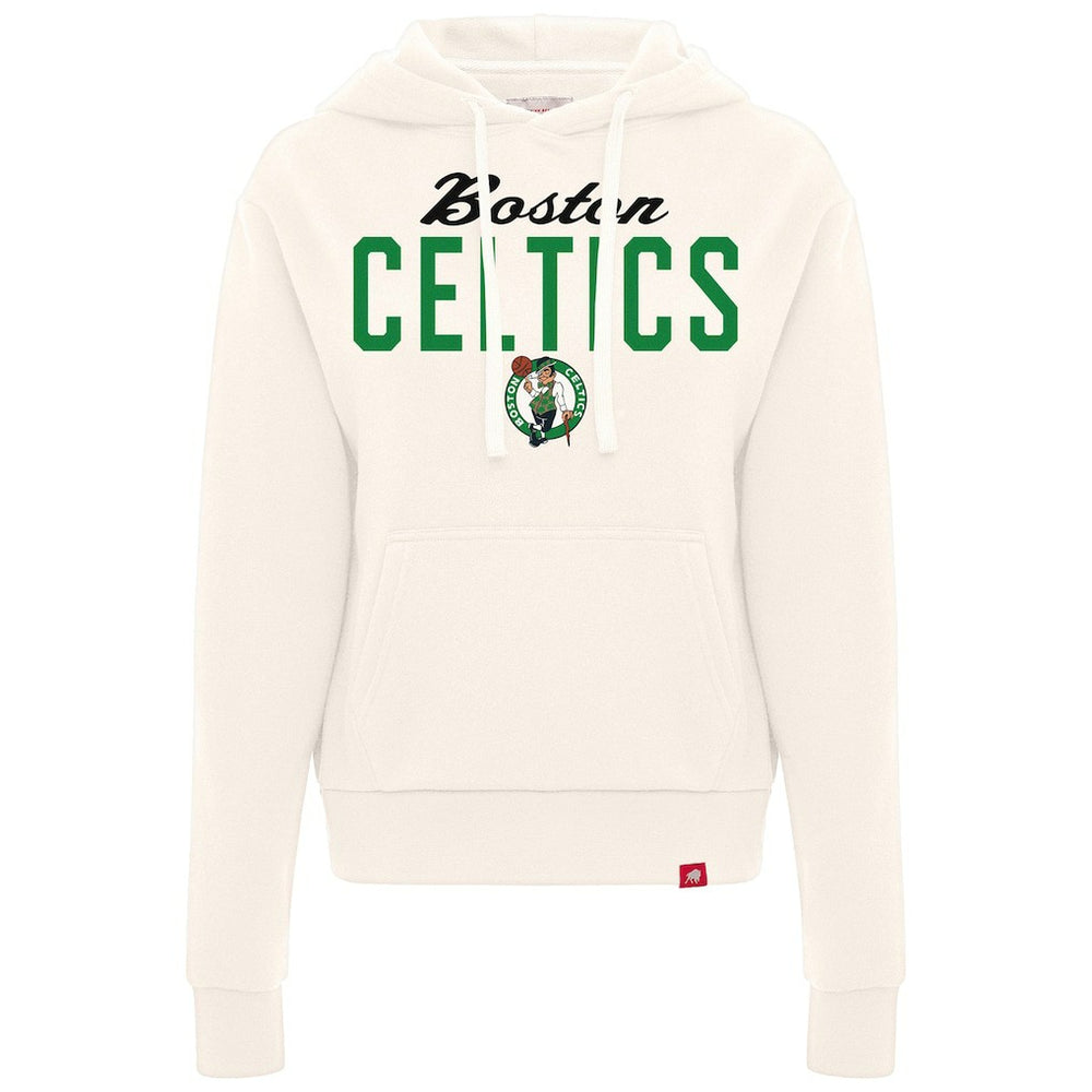 Boston Celtics Sportiqe Women's Ava Boxy Tri-Blend Pullover Hoodie Cream - NBA