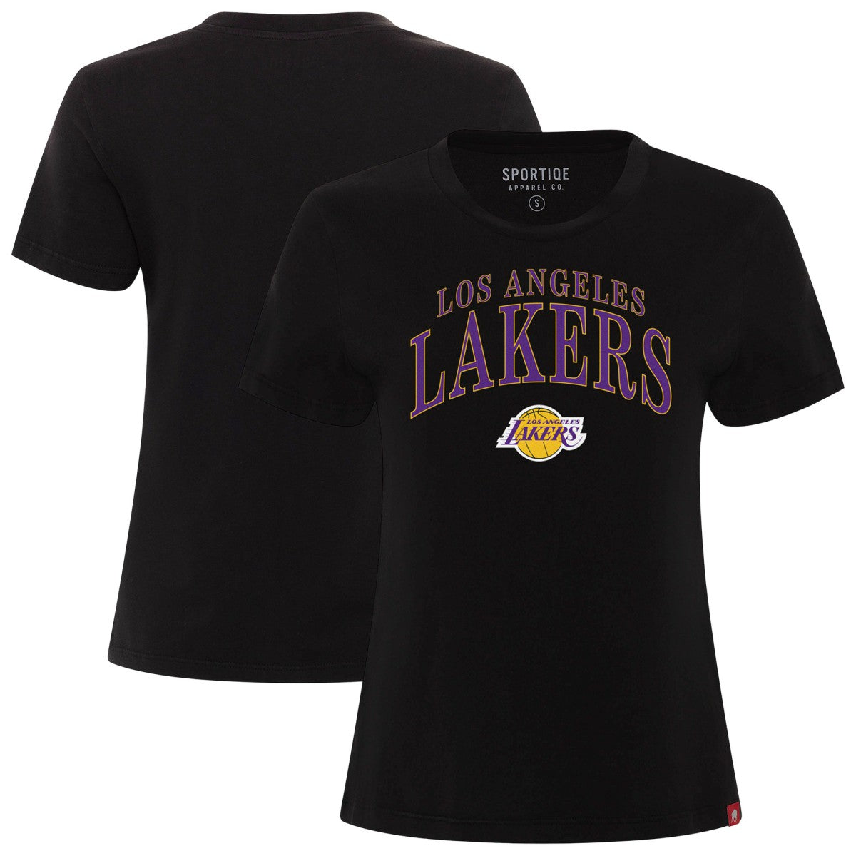 Los Angeles Lakers Sportiqe Women's Arcadia Boxy T-Shirt Black - NBA