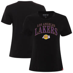 Los Angeles Lakers Sportiqe Women's Arcadia Boxy T-Shirt Black - NBA