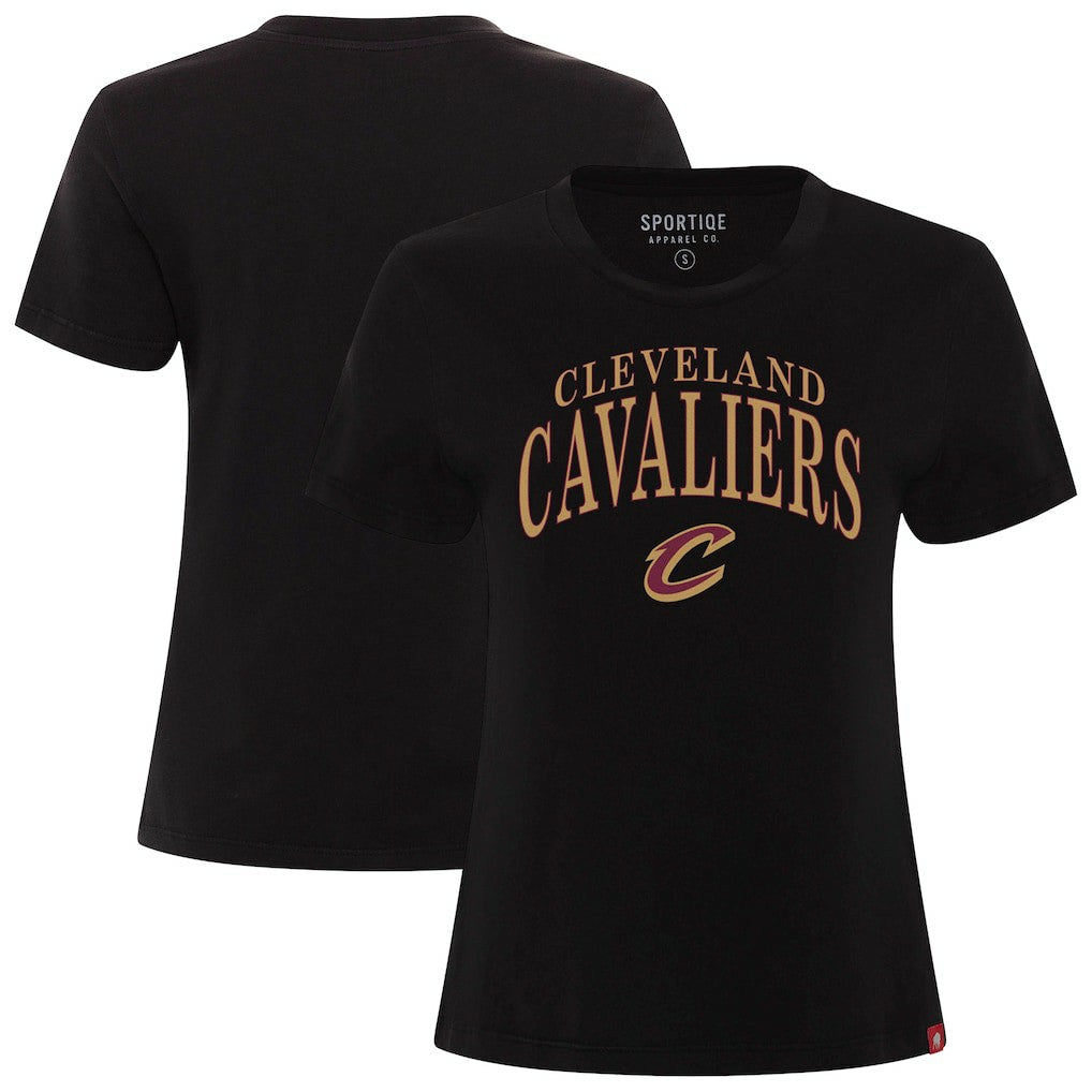 Cleveland Cavaliers Sportiqe Women's Arcadia Boxy T-Shirt Black - NBA
