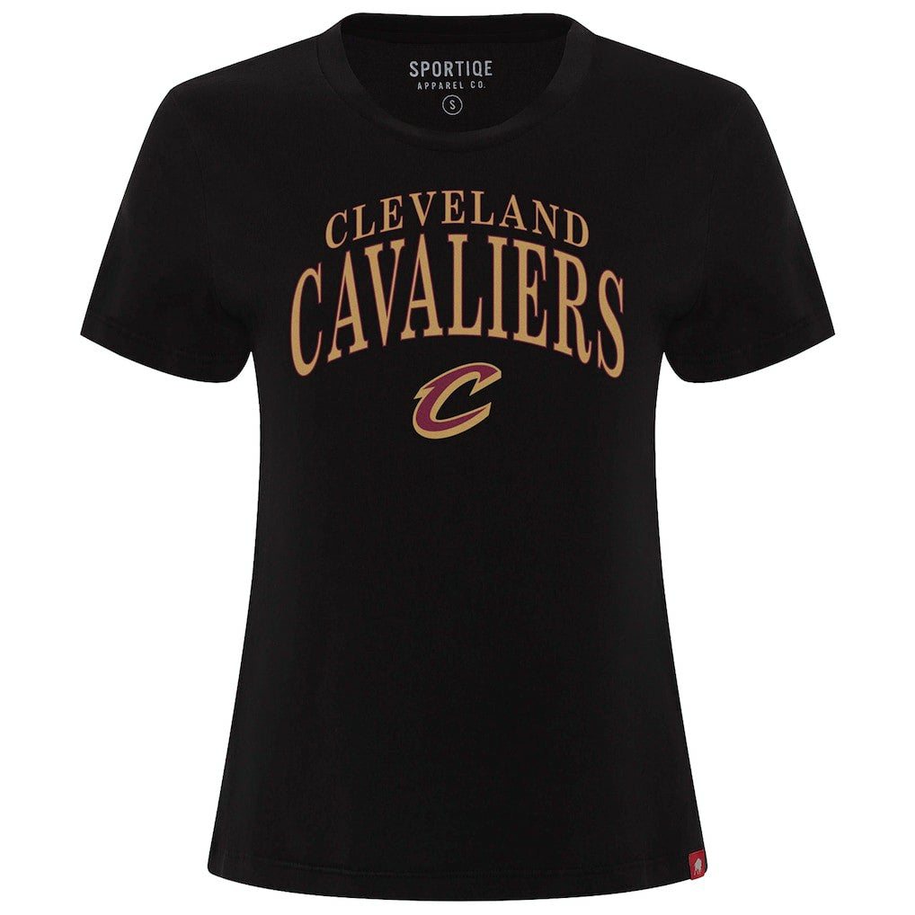 Cleveland Cavaliers Sportiqe Women's Arcadia Boxy T-Shirt Black - NBA