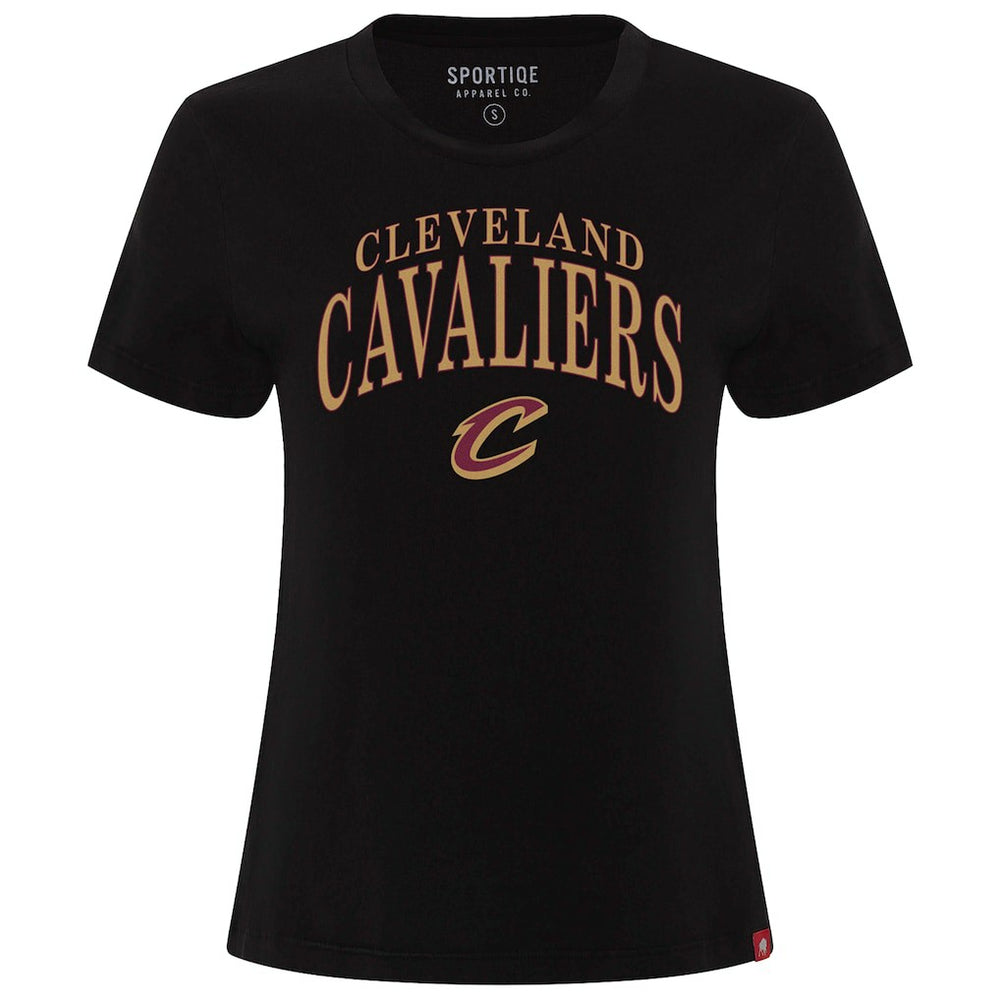 Cleveland Cavaliers Sportiqe Women's Arcadia Boxy T-Shirt Black - NBA