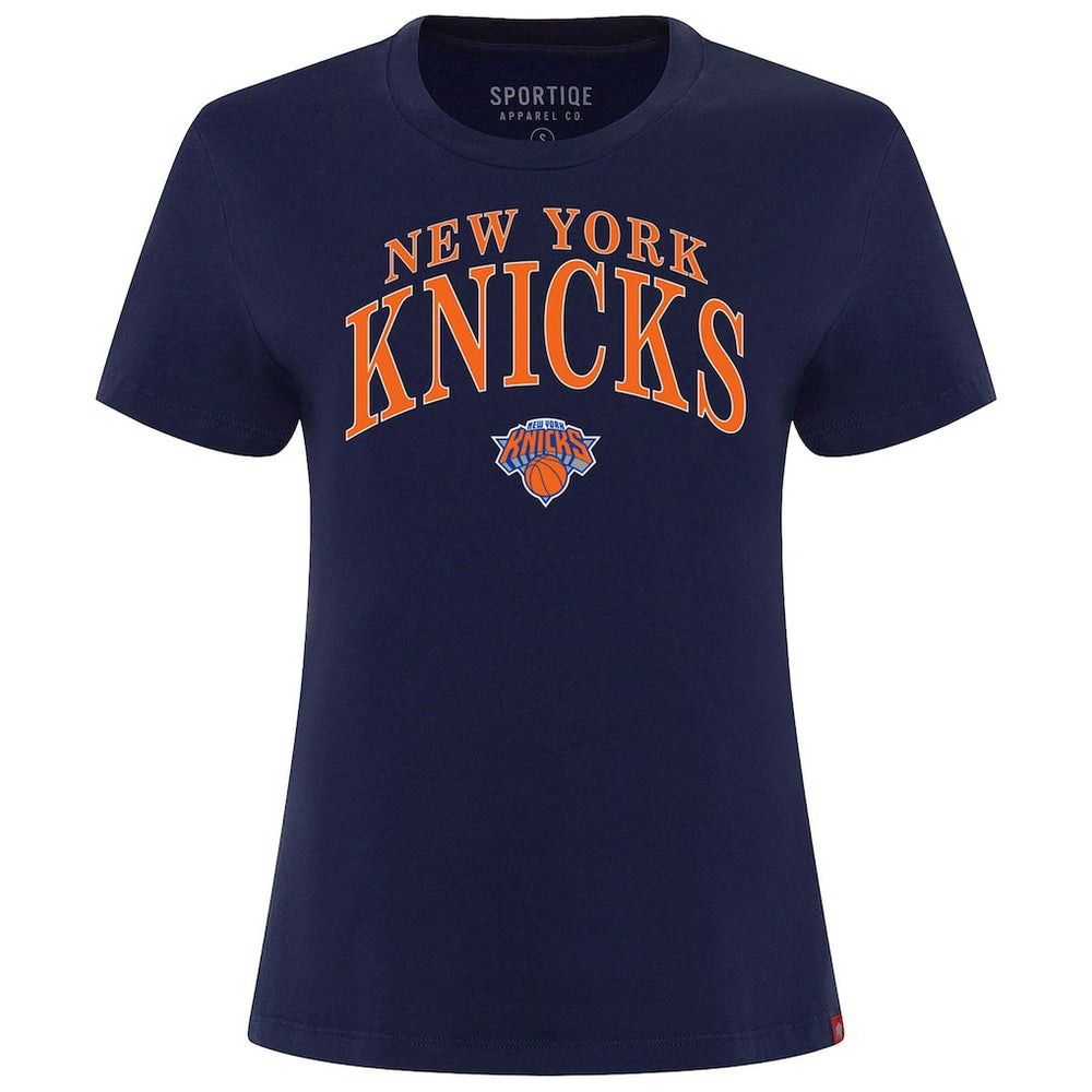 New York Knicks Sportiqe Women's Arcadia Boxy T-Shirt Navy - NBA