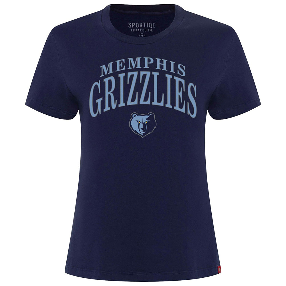 Memphis Grizzlies Sportiqe Women's Arcadia Boxy T-Shirt Navy - NBA