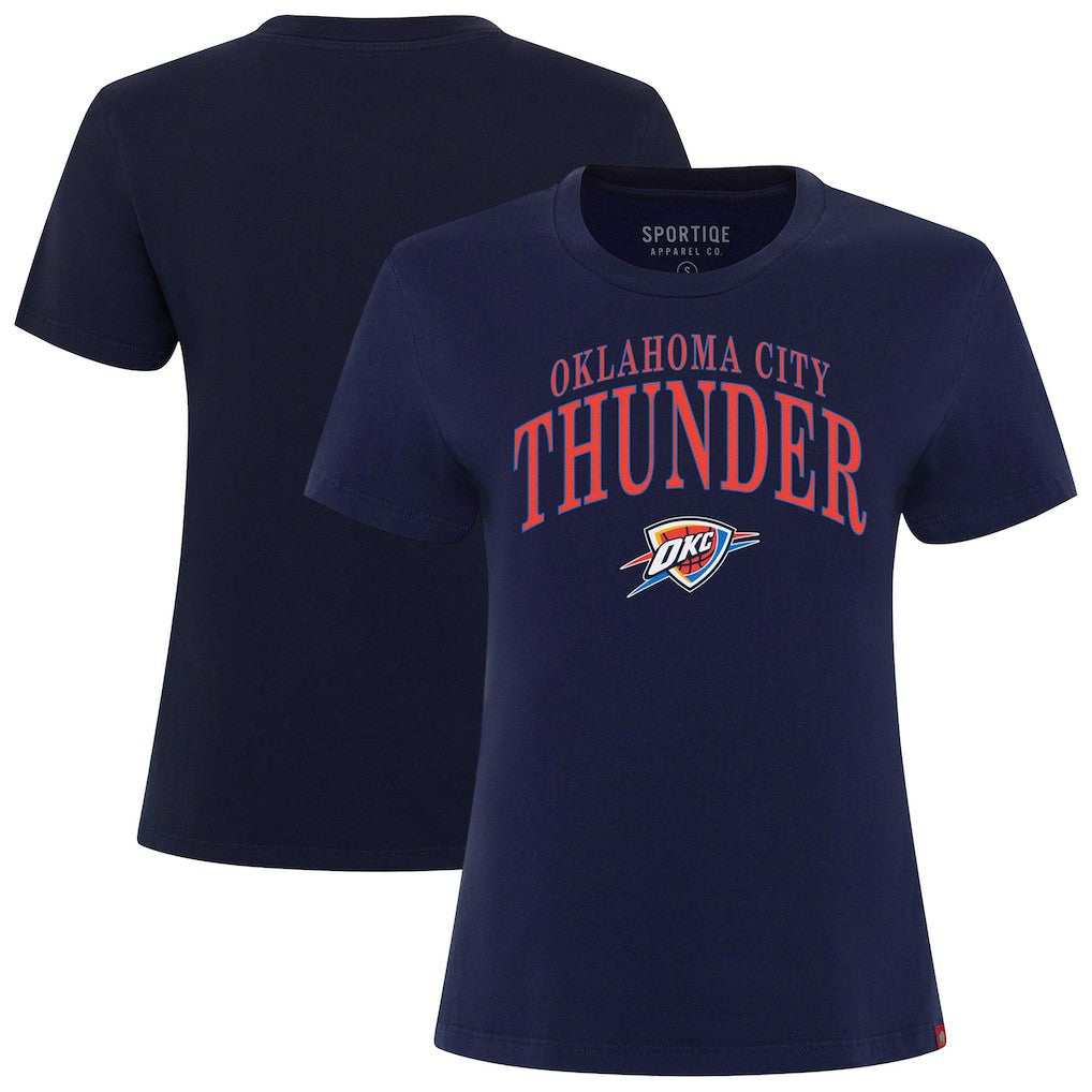 Oklahoma City Thunder Sportiqe Women's Arcadia Boxy T-Shirt Navy - NBA