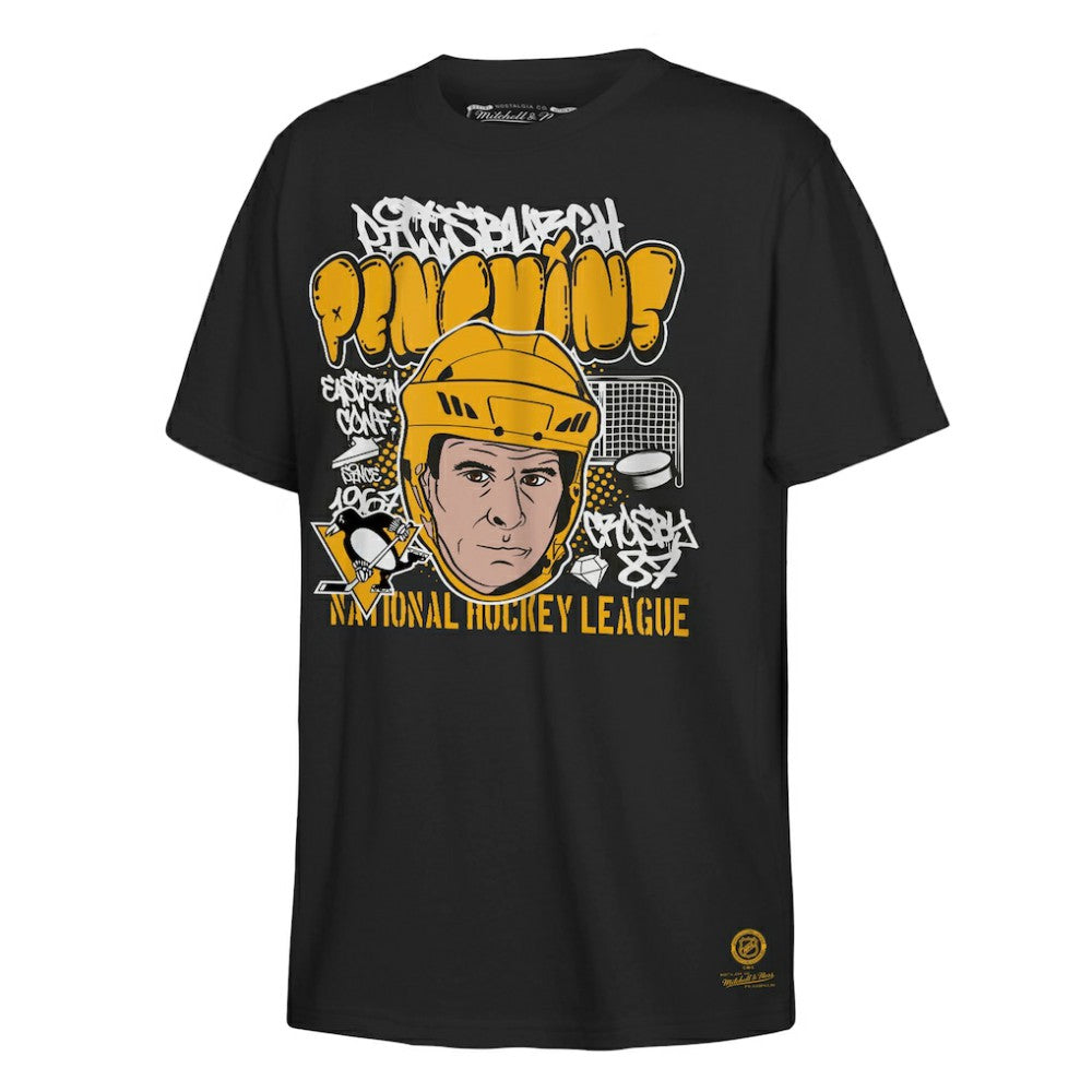 Sidney Crosby Pittsburgh Penguins Mitchell & Ness Youth Caricature T-Shirt - Black - NHL