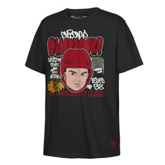 Connor Bedard Chicago Blackhawks Mitchell & Ness Youth Caricature T-Shirt - Black - NHL
