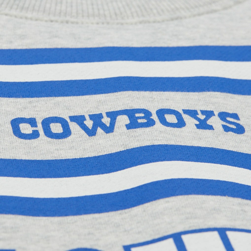 Dallas Cowboys All Over Print Retro Fleece Sweatshirt Heather Gray | Mitchell & Ness