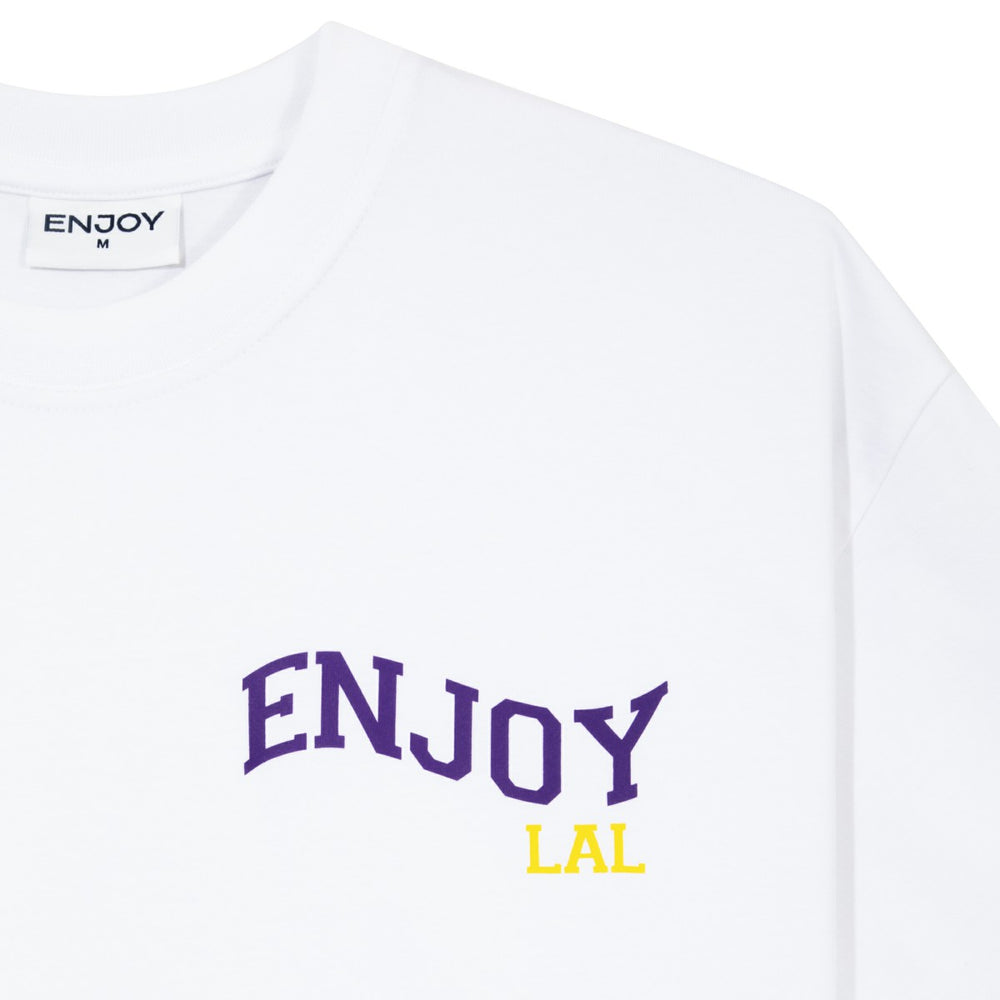 Enjoy Basketball x Los Angeles Lakers Unisex Hoop Enthusiast Capsule Collection T-Shirt - White - NBA