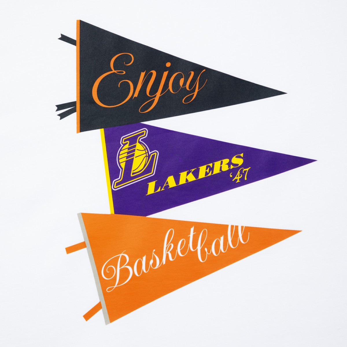 Enjoy Basketball x Los Angeles Lakers Unisex Hoop Enthusiast Capsule Collection T-Shirt - White - NBA