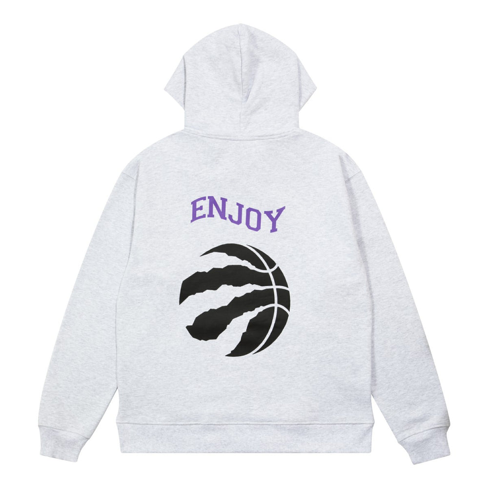 Enjoy Basketball x Toronto Raptors Unisex Hoop Enthusiast Capsule Collection Pullover Hoodie - Heather Gray - NBA