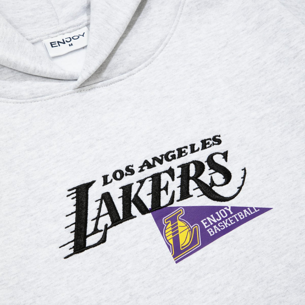 Enjoy Basketball x Los Angeles Lakers Unisex Hoop Enthusiast Capsule Collection Pullover Hoodie - Heather Gray - NBA