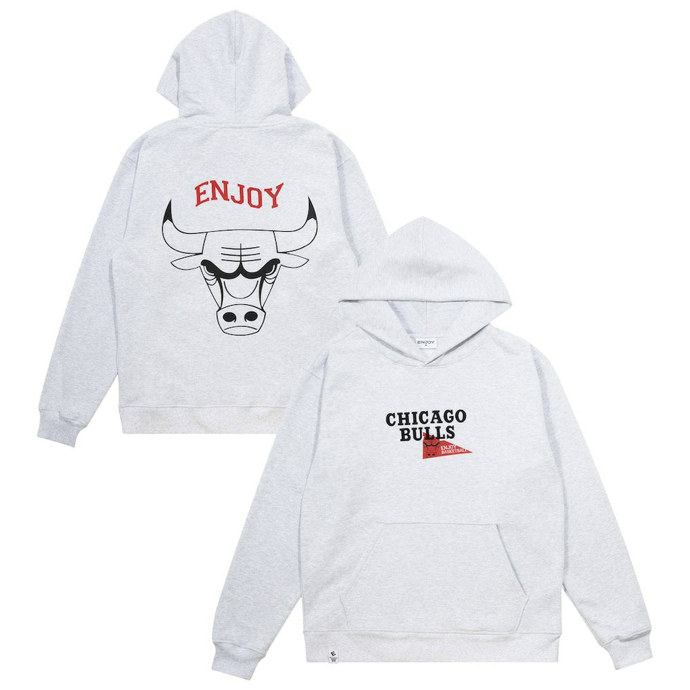 Enjoy Basketball x Chicago Bulls Unisex Hoop Enthusiast Capsule Collection Pullover Hoodie - Heather Gray - NBA