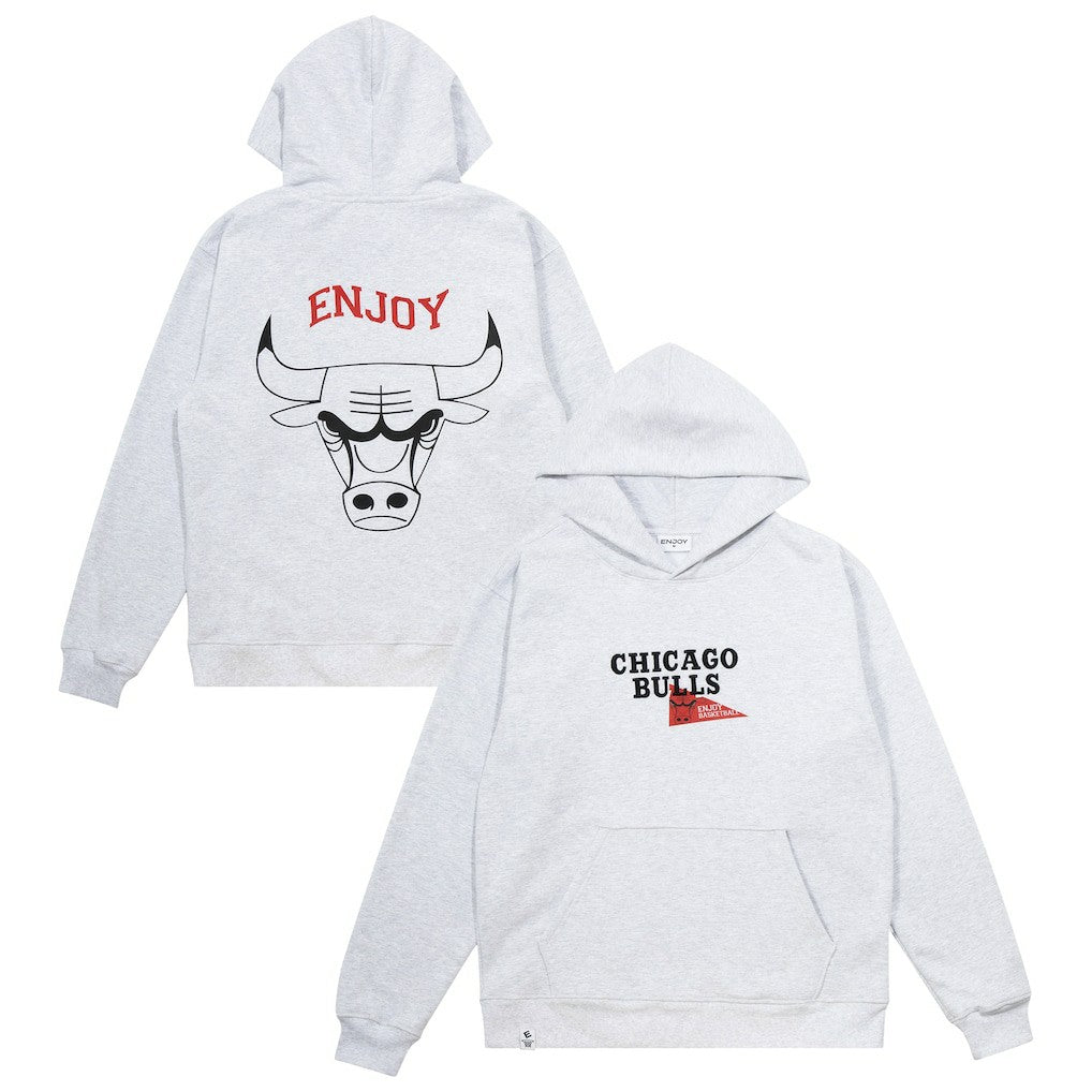Enjoy Basketball x Chicago Bulls Unisex Hoop Enthusiast Capsule Collection Pullover Hoodie - Heather Gray - NBA