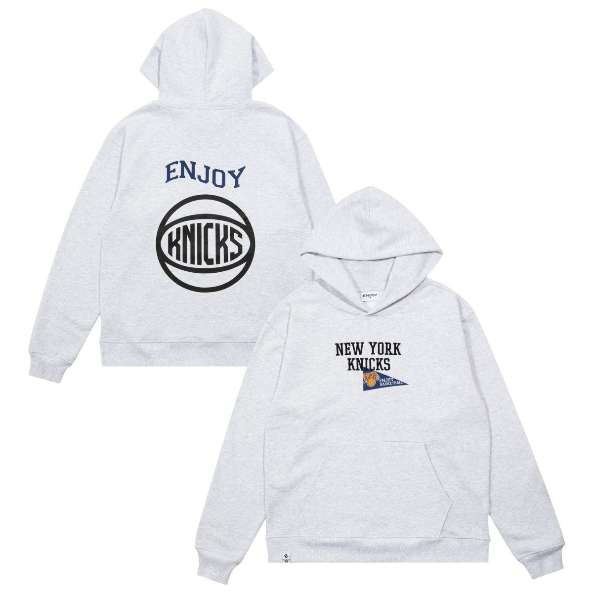 Enjoy Basketball x New York Knicks Unisex Hoop Enthusiast Capsule Collection Pullover Hoodie - Heather Gray - NBA