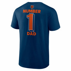 Chicago Bears #1 Dad Jersey T-Shirt Navy | NFL