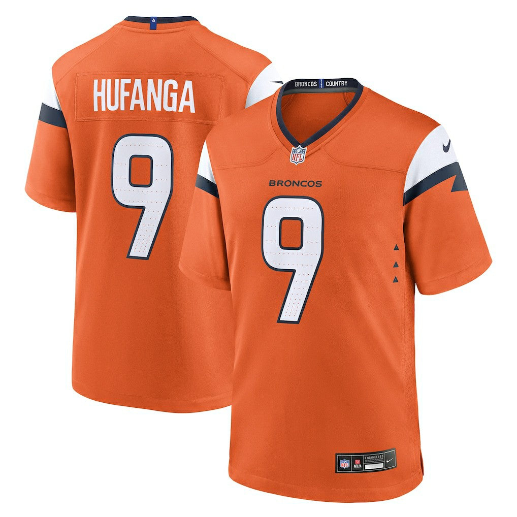 Talanoa Hufanga Denver Broncos Team Game Jersey Orange | Nike for Sale