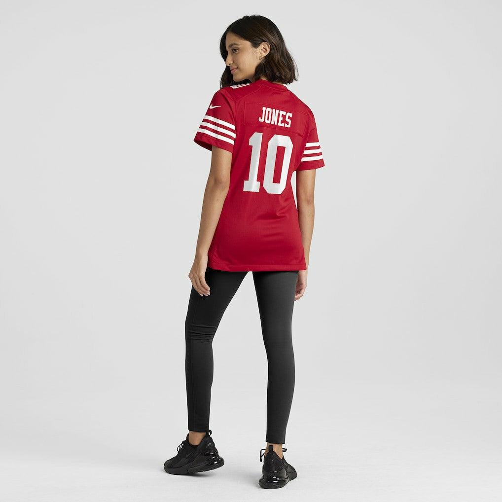 Mac Jones San Francisco 49ers Women's Team Game Jersey Scarlet | Nike for Sale