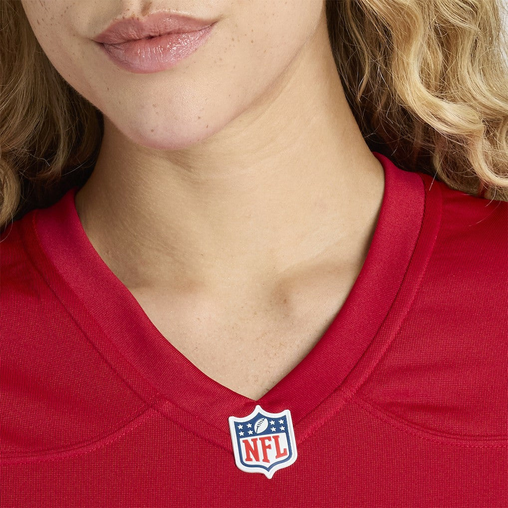 Mac Jones San Francisco 49ers Women's Team Game Jersey Scarlet | Nike for Sale