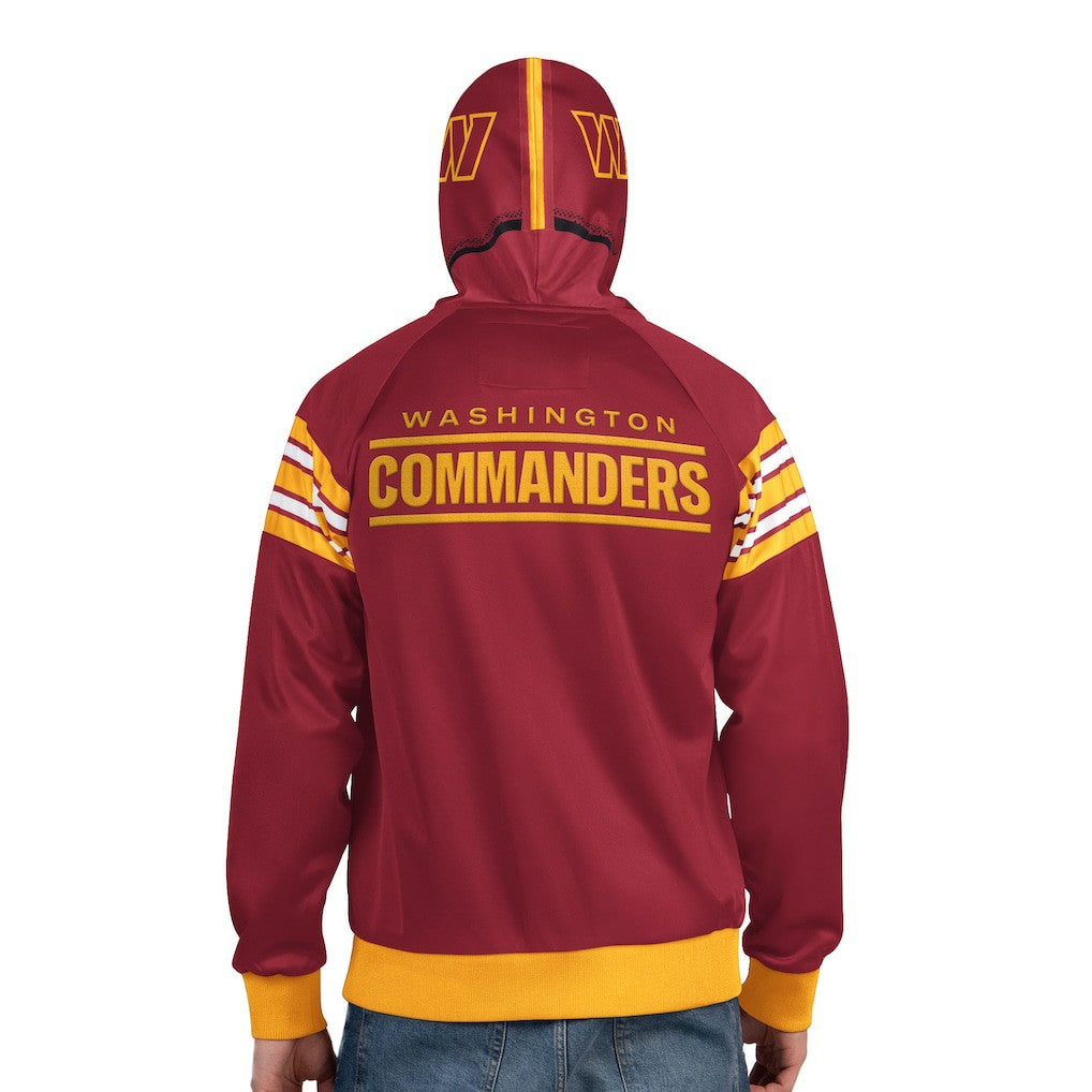 Washington Commanders Pro Player Helmet Full-Zip Hooded Track Jacket Burgundy/Gold | NFL