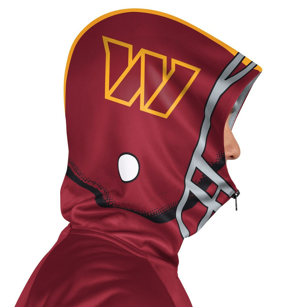 Washington Commanders Pro Player Helmet Full-Zip Hooded Track Jacket Burgundy/Gold | NFL