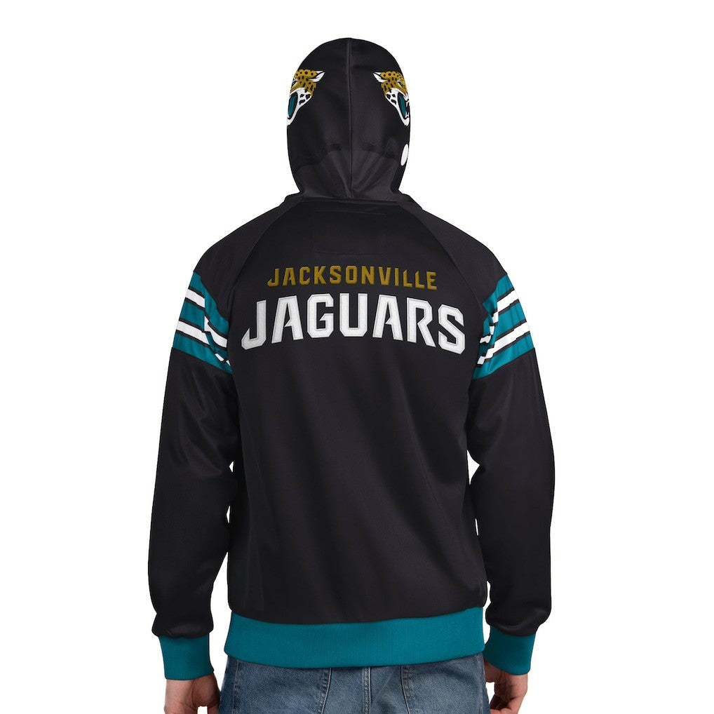 Jacksonville Jaguars Pro Player Helmet Full-Zip Hooded Track Jacket Black/Teal | NFL