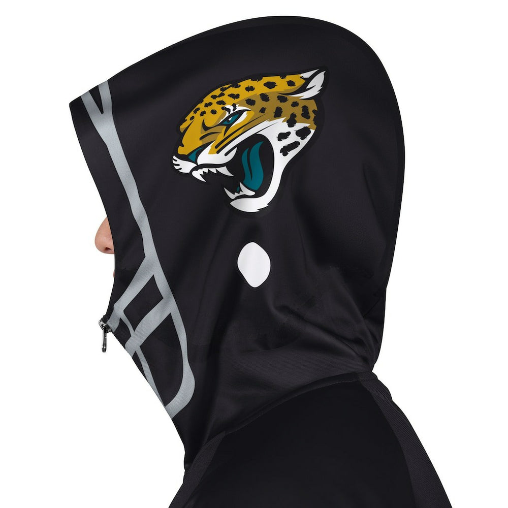 Jacksonville Jaguars Pro Player Helmet Full-Zip Hooded Track Jacket Black/Teal | NFL