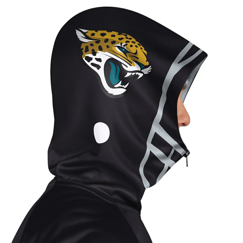 Jacksonville Jaguars Pro Player Helmet Full-Zip Hooded Track Jacket Black/Teal | NFL