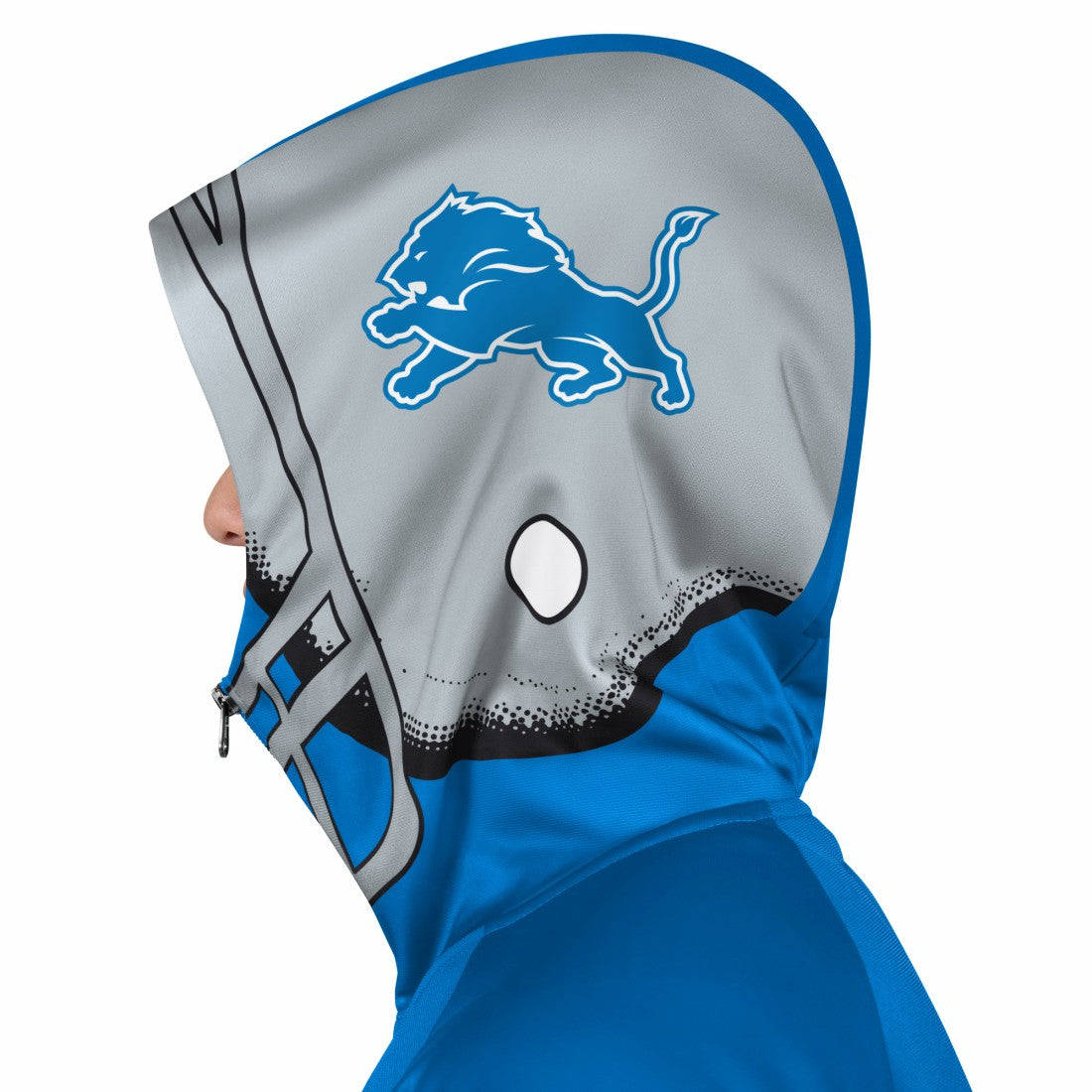 Detroit Lions Pro Player Helmet Full-Zip Hooded Track Jacket Blue/Silver | NFL