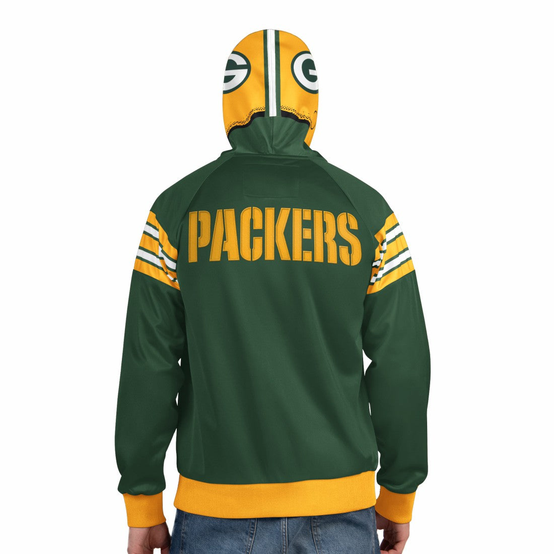 Green Bay Packers Pro Player Helmet Full-Zip Hooded Track Jacket Green/Gold | NFL