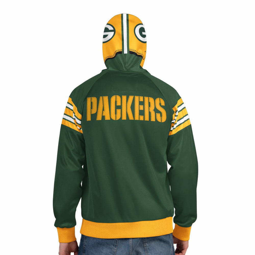 Green Bay Packers Pro Player Helmet Full-Zip Hooded Track Jacket Green/Gold | NFL