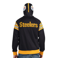 Pittsburgh Steelers Pro Player Helmet Full-Zip Hooded Track Jacket Black/Gold | NFL