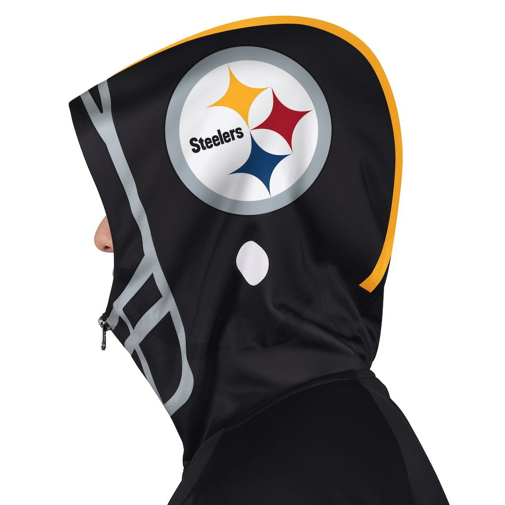 Pittsburgh Steelers Pro Player Helmet Full-Zip Hooded Track Jacket Black/Gold | NFL