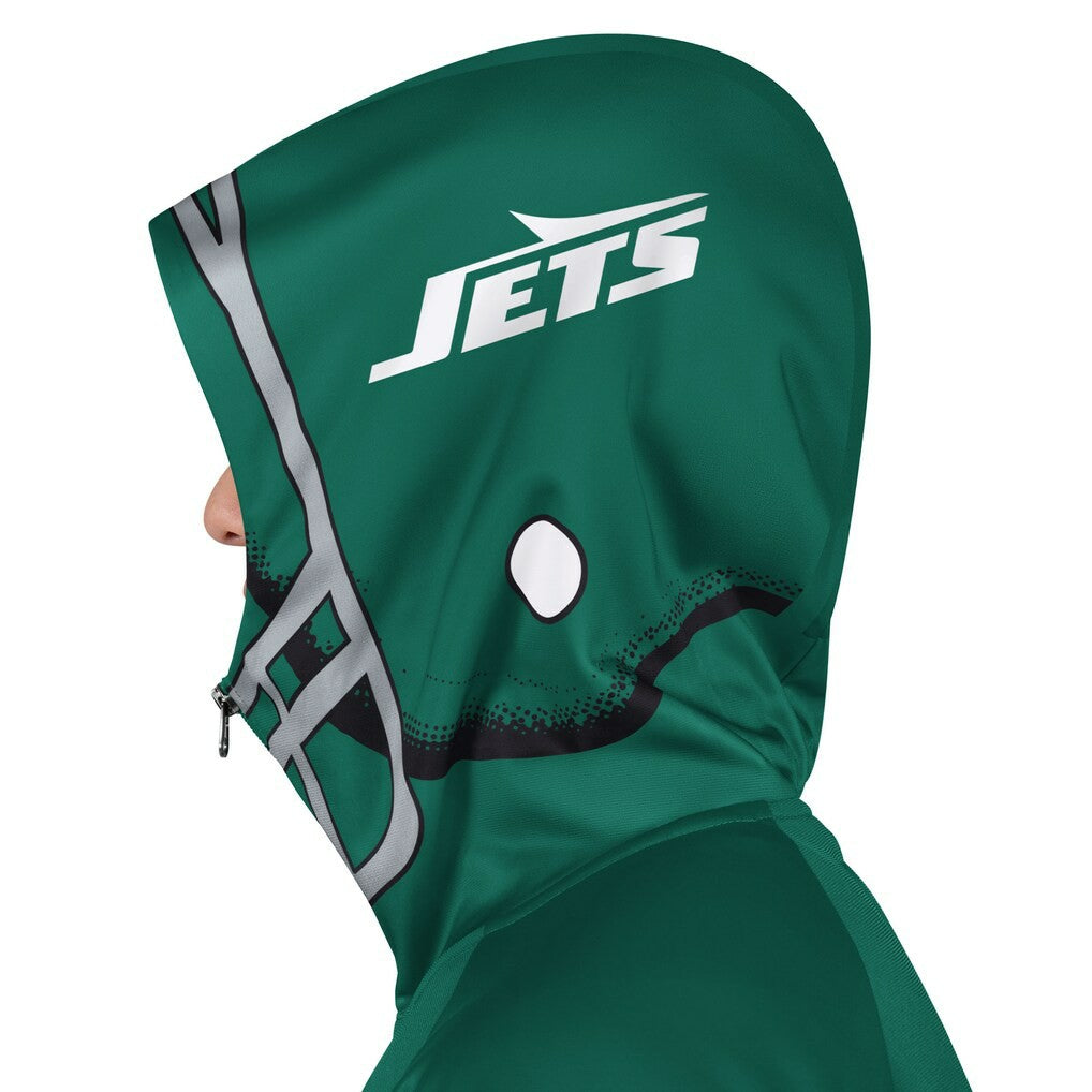 New York Jets Pro Player Helmet Full-Zip Hooded Track Jacket Green/Black | NFL