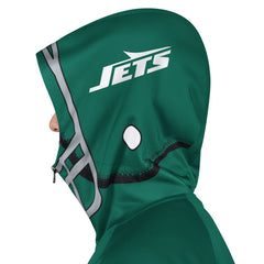 New York Jets Pro Player Helmet Full-Zip Hooded Track Jacket Green/Black | NFL