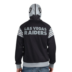 Las Vegas Raiders Pro Player Helmet Full-Zip Hooded Track Jacket Black/Silver | NFL