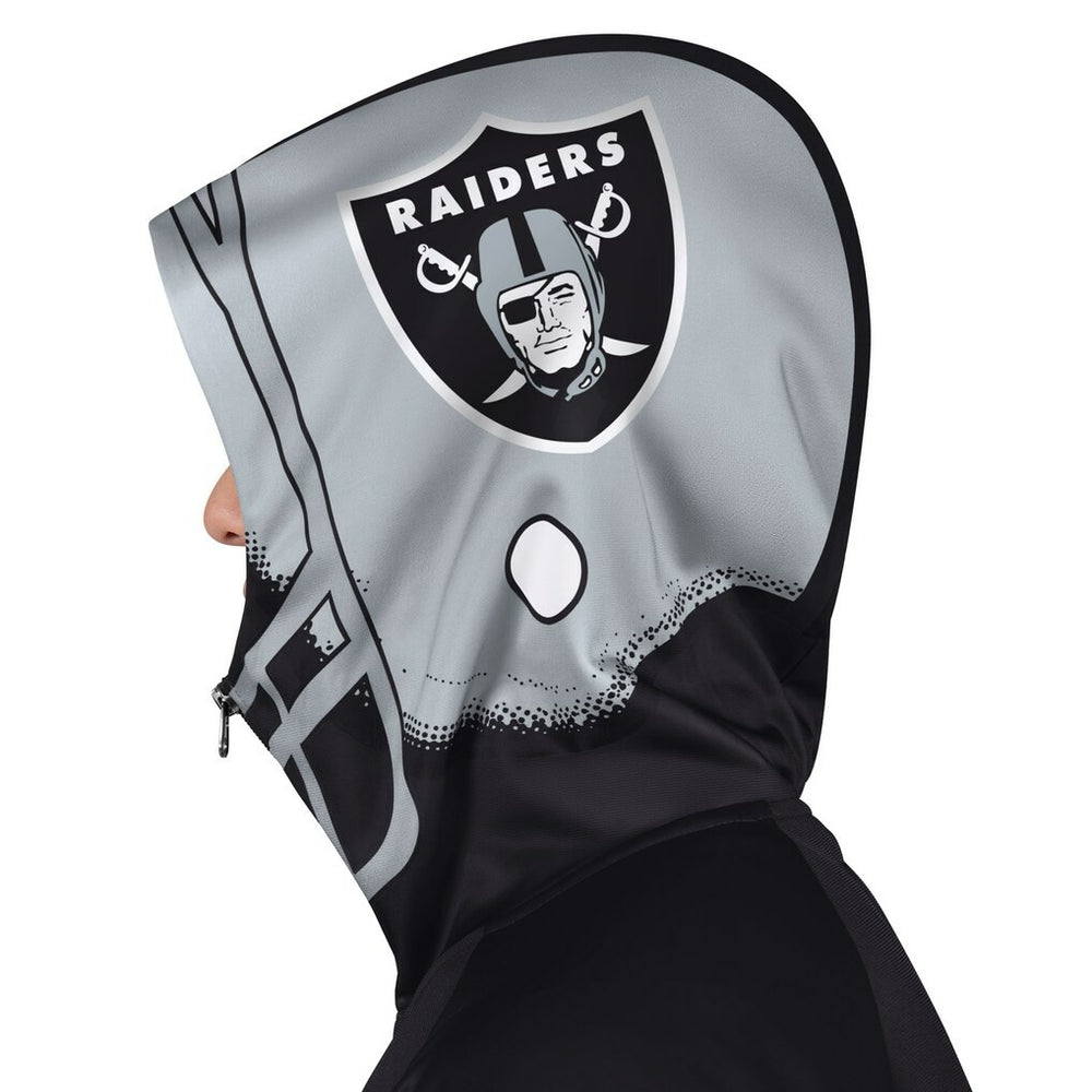 Las Vegas Raiders Pro Player Helmet Full-Zip Hooded Track Jacket Black/Silver | NFL