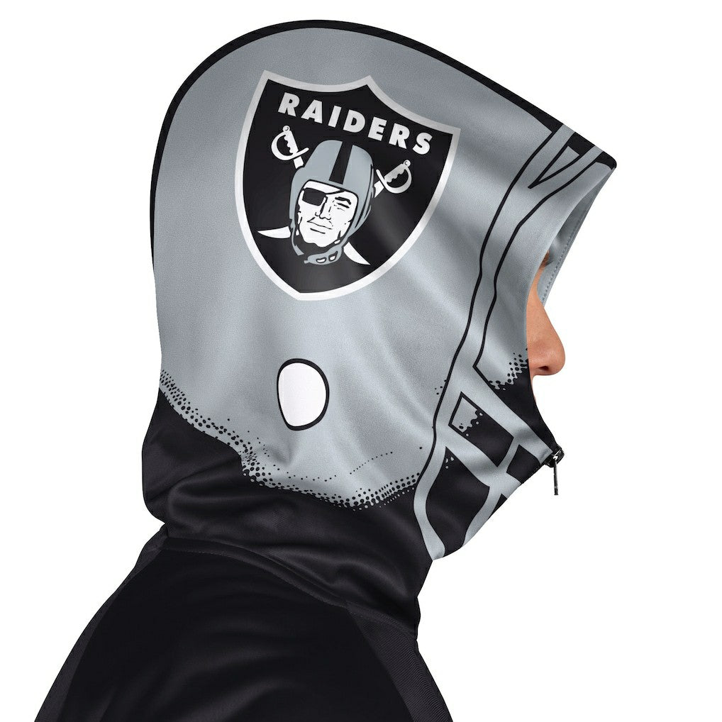 Las Vegas Raiders Pro Player Helmet Full-Zip Hooded Track Jacket Black/Silver | NFL