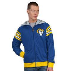 Los Angeles Rams Pro Player Helmet Full-Zip Hooded Track Jacket Royal/Gold | NFL
