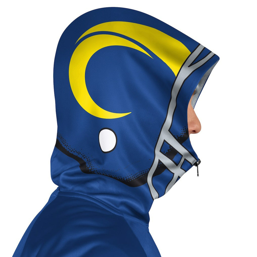 Los Angeles Rams Pro Player Helmet Full-Zip Hooded Track Jacket Royal/Gold | NFL