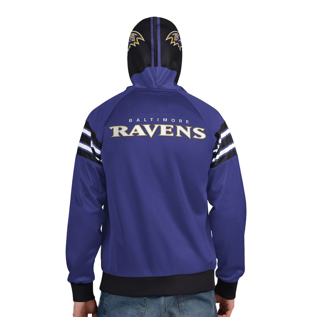 Baltimore Ravens Pro Player Helmet Full-Zip Hooded Track Jacket Purple/Black | NFL