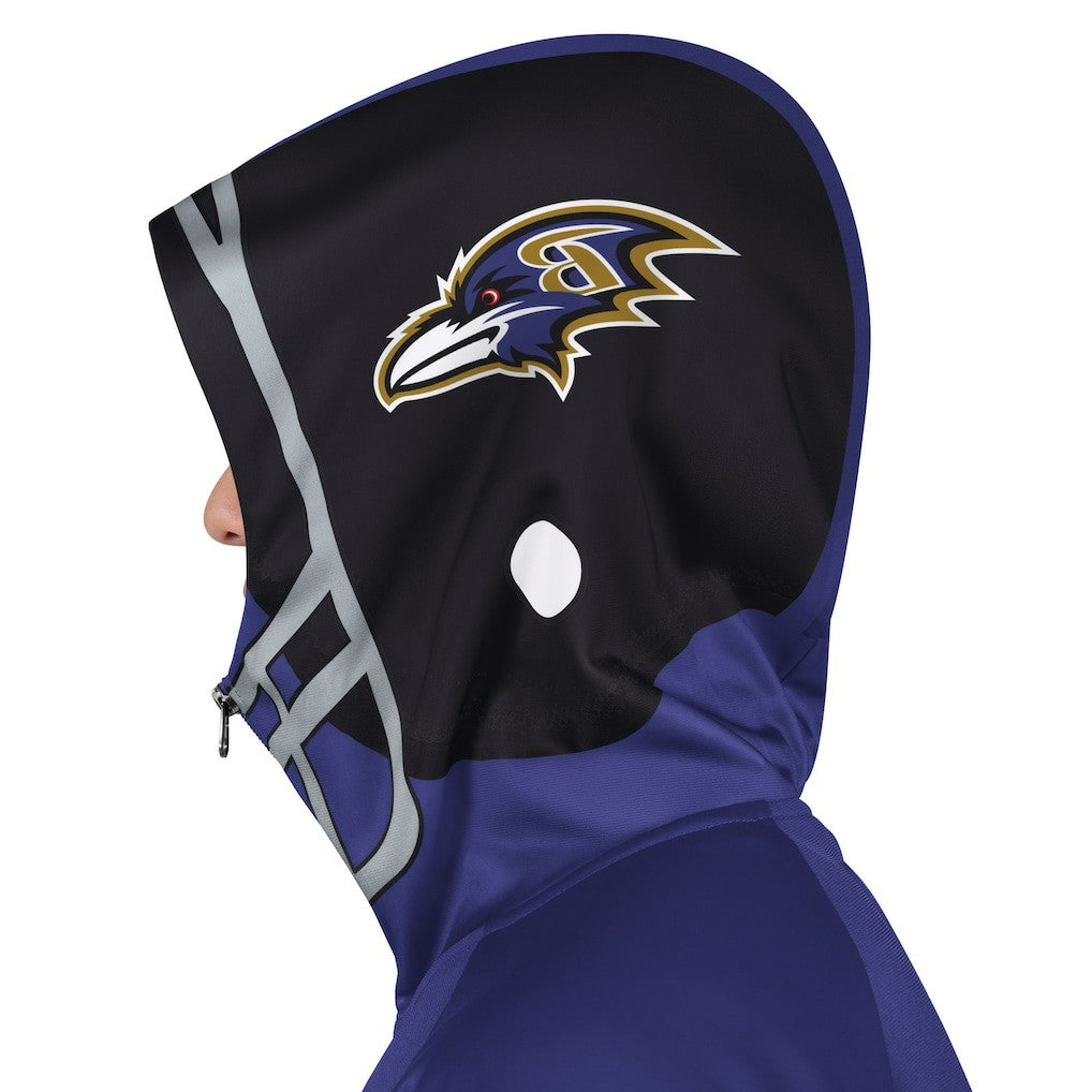 Baltimore Ravens Pro Player Helmet Full-Zip Hooded Track Jacket Purple/Black | NFL