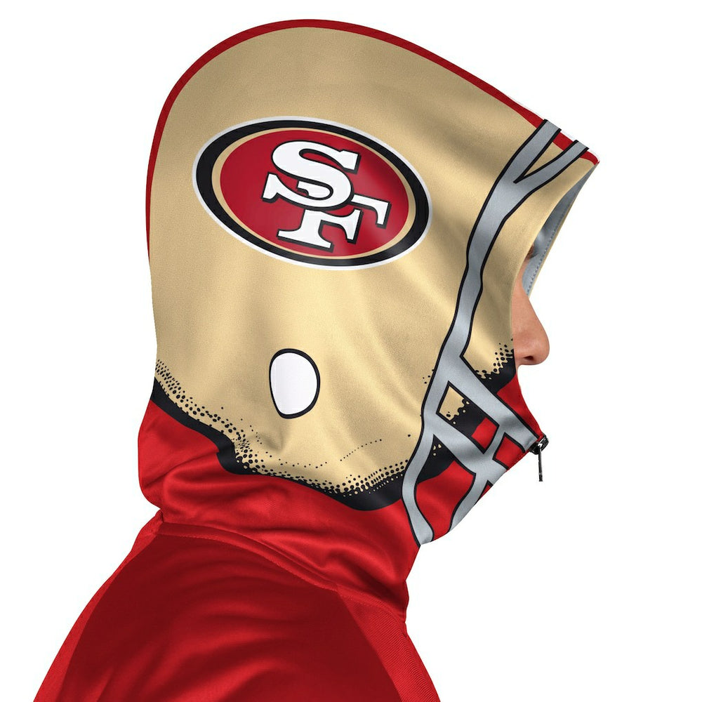 San Francisco 49ers Pro Player Helmet Full-Zip Hooded Track Jacket Scarlet/Gold | NFL