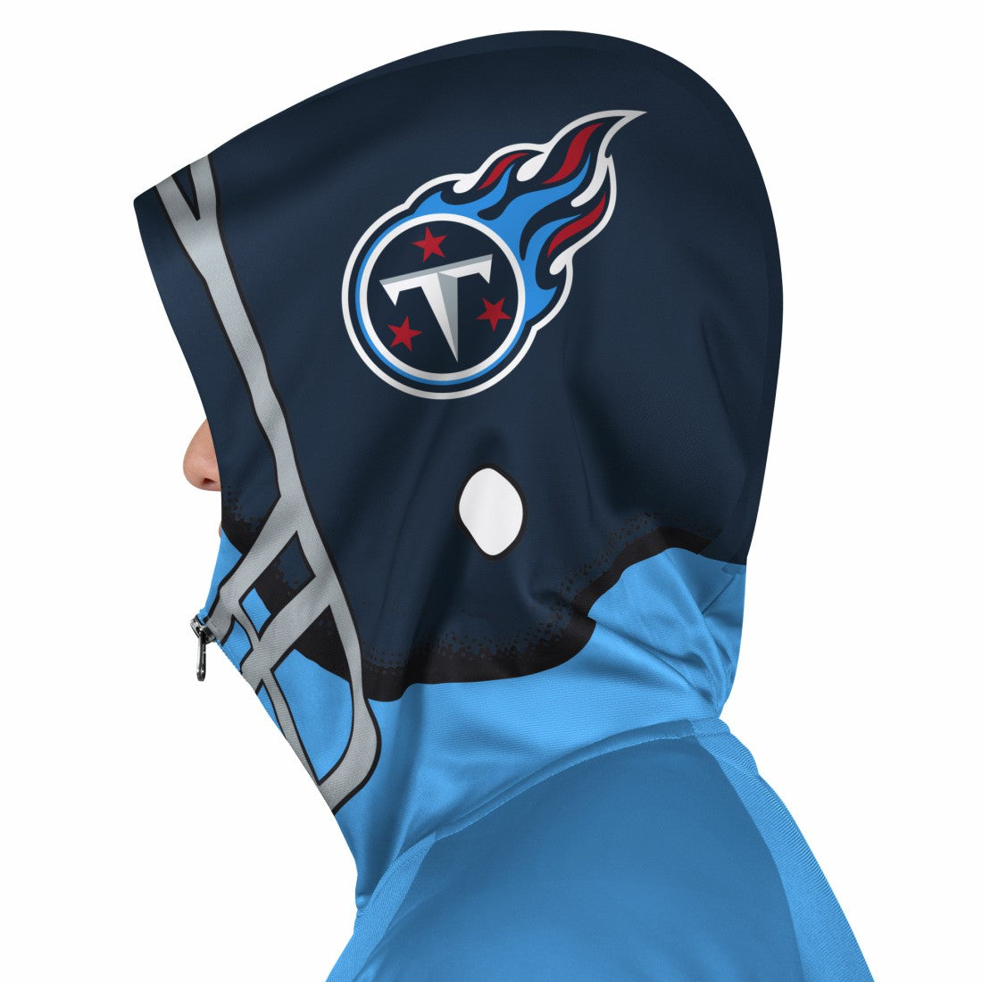 Tennessee Titans Pro Player Helmet Full-Zip Hooded Track Jacket Light Blue/Navy | NFL