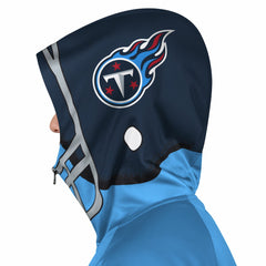Tennessee Titans Pro Player Helmet Full-Zip Hooded Track Jacket Light Blue/Navy | NFL